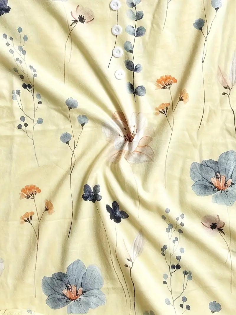 Morgan® | Floral Print Top With Buttons And Flared Sleeves