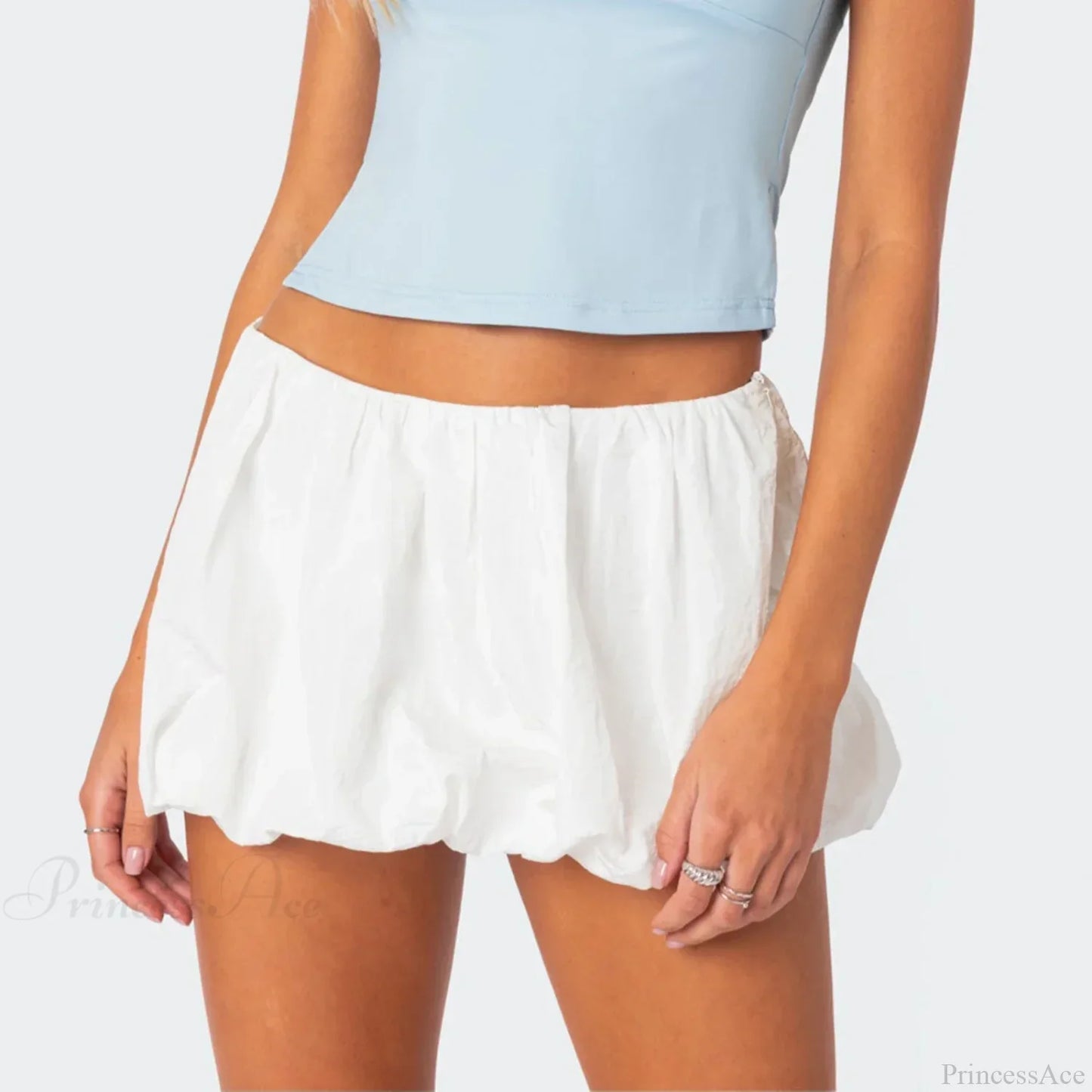 Elastic Waist A-Line Summer Skirt