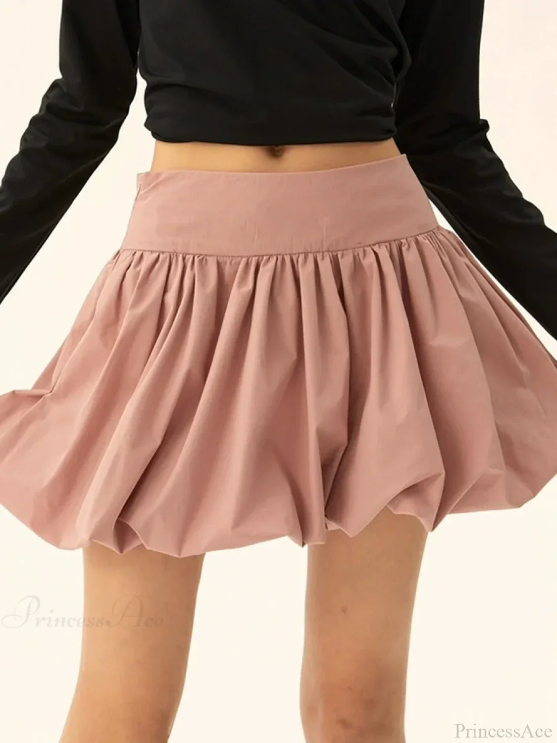 Elastic Waist Bubble Style Skirt