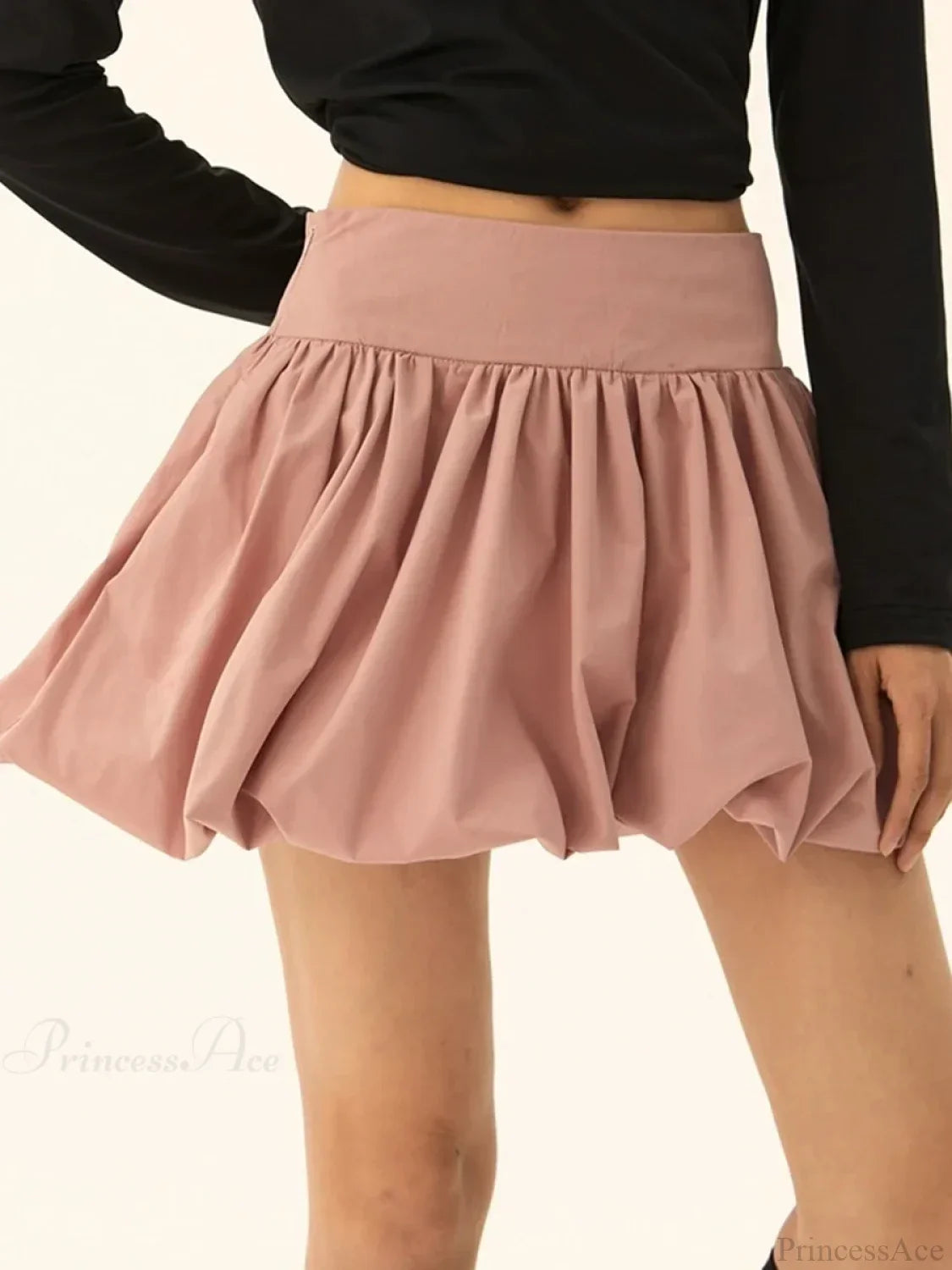 Elastic Waist Bubble Style Skirt