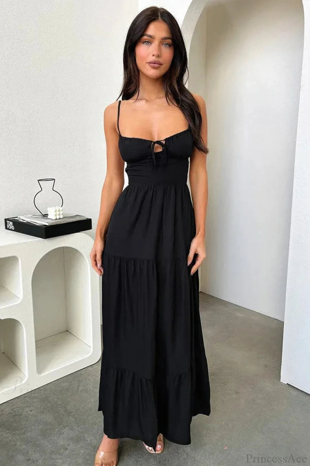 Elegant Bandage A-line Vacation Dress