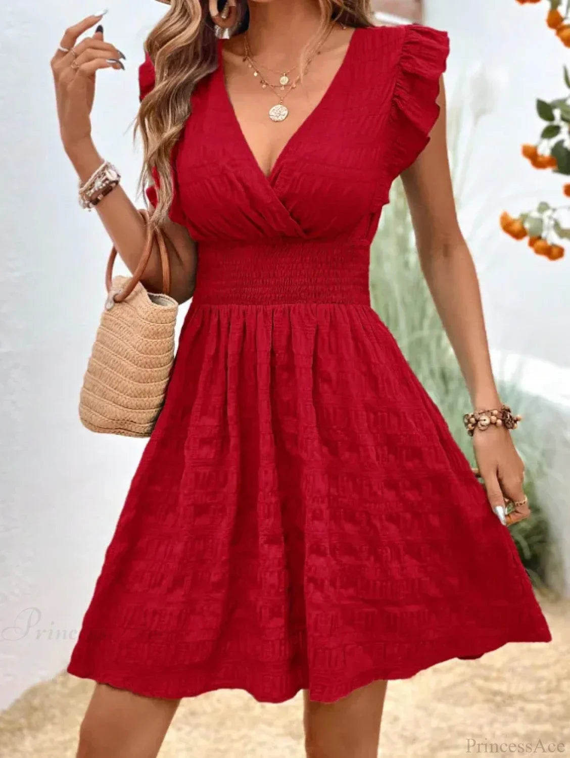 Elegant Casual Slim Sleeveless Holiday Beach Party Dress