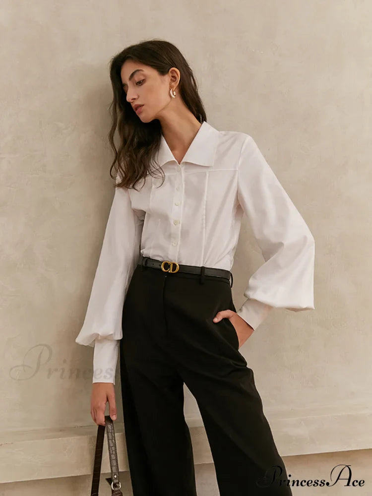 Elegant Collar Button Trendy Down Solid Shirt