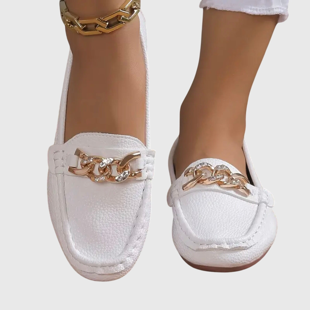 Connie | Women's Chain Detail Slip-On Loafers