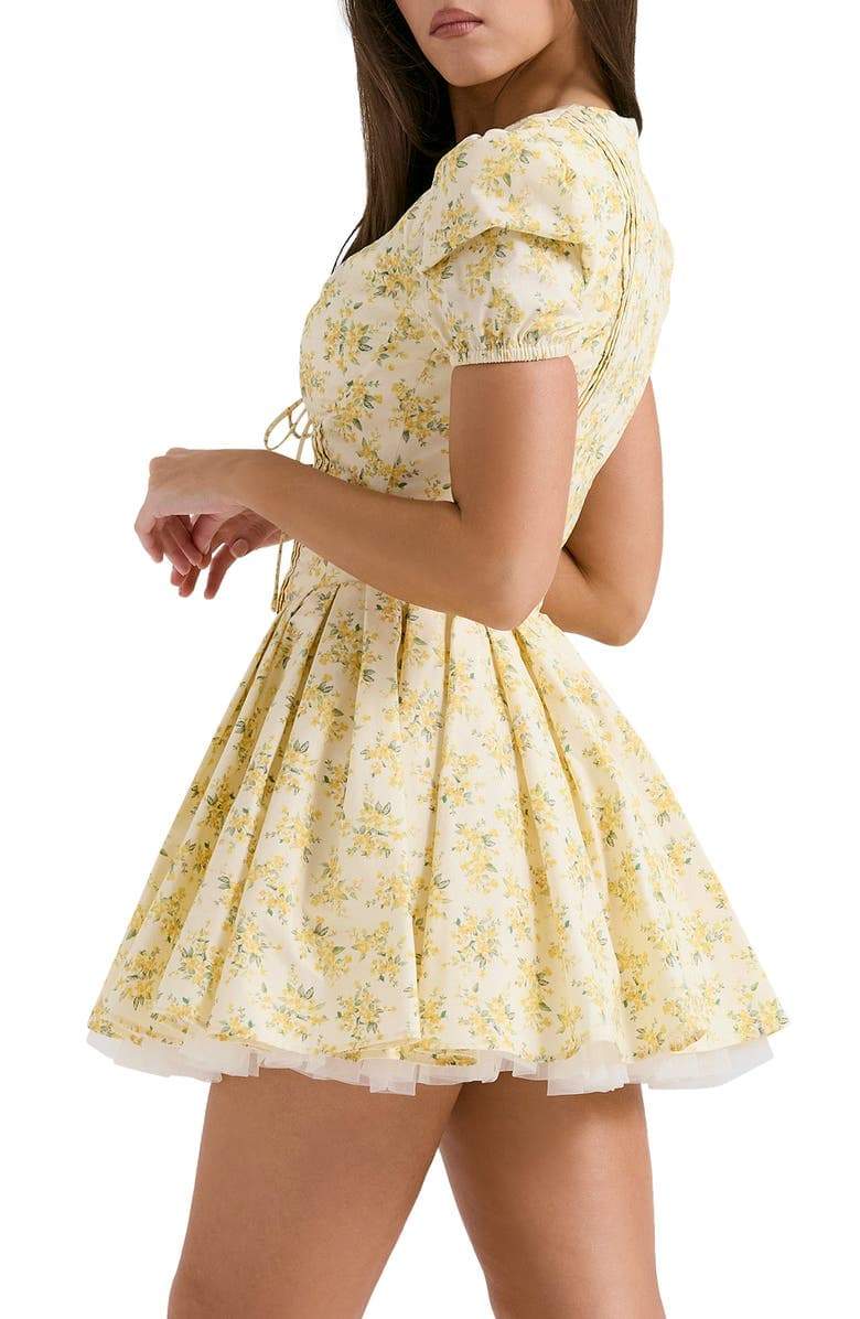 Helga® | Floral V-Neck Corset Mini Dress