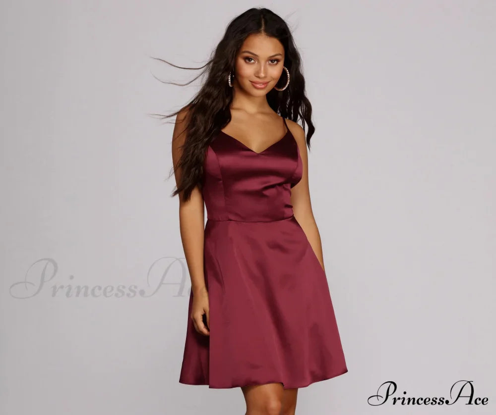 Emme Satin Stylish Party Dress