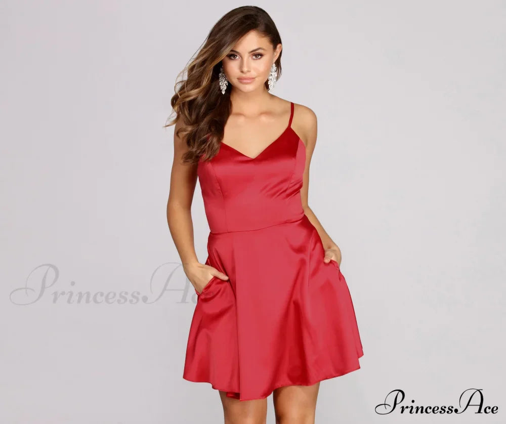 Emme Satin Stylish Party Dress