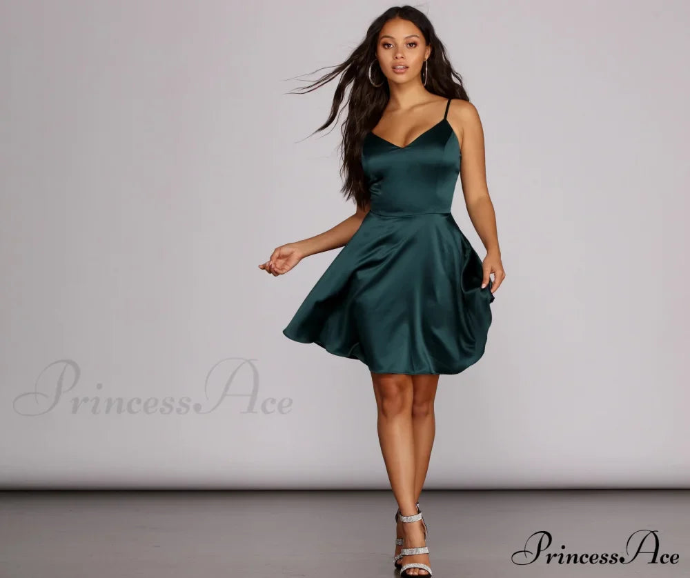 Emme Satin Stylish Party Dress