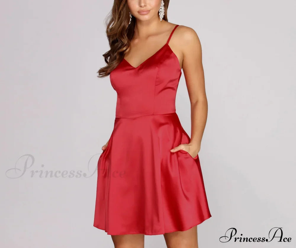 Emme Satin Stylish Party Dress