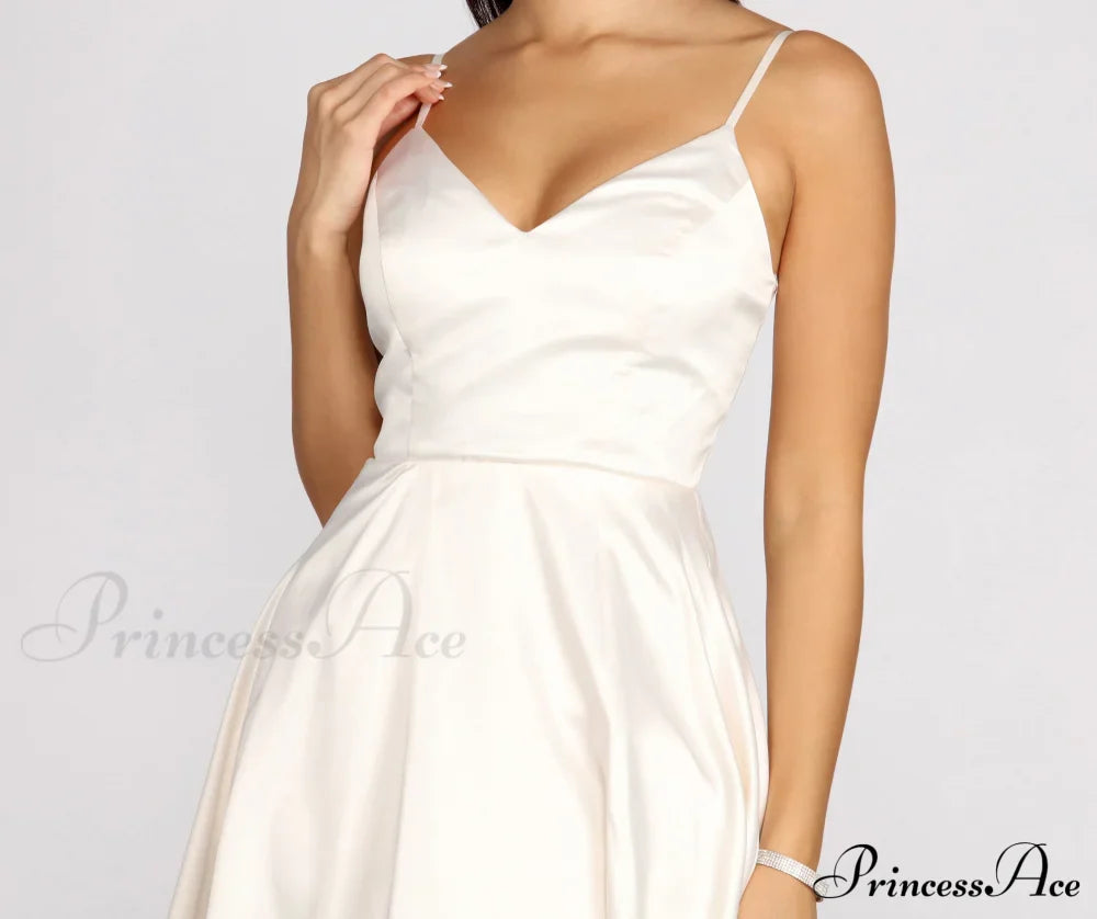 Emme Satin Stylish Party Dress