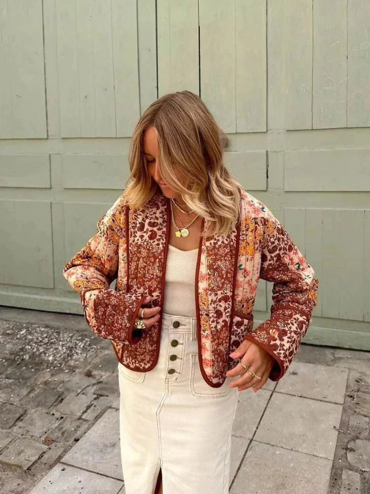 Perla | Vintage coat with a soft check pattern