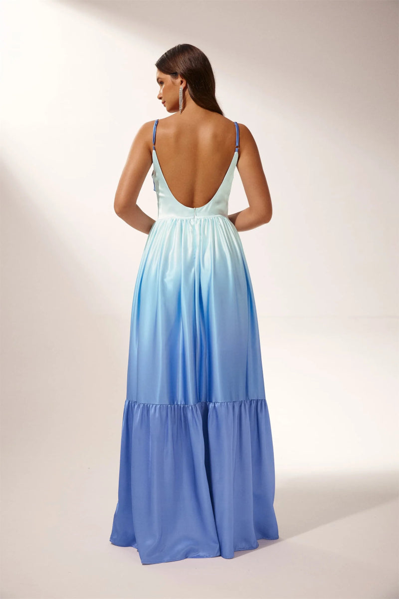 Estela® | Maxi Slip With Cut-Outs And Color Gradient