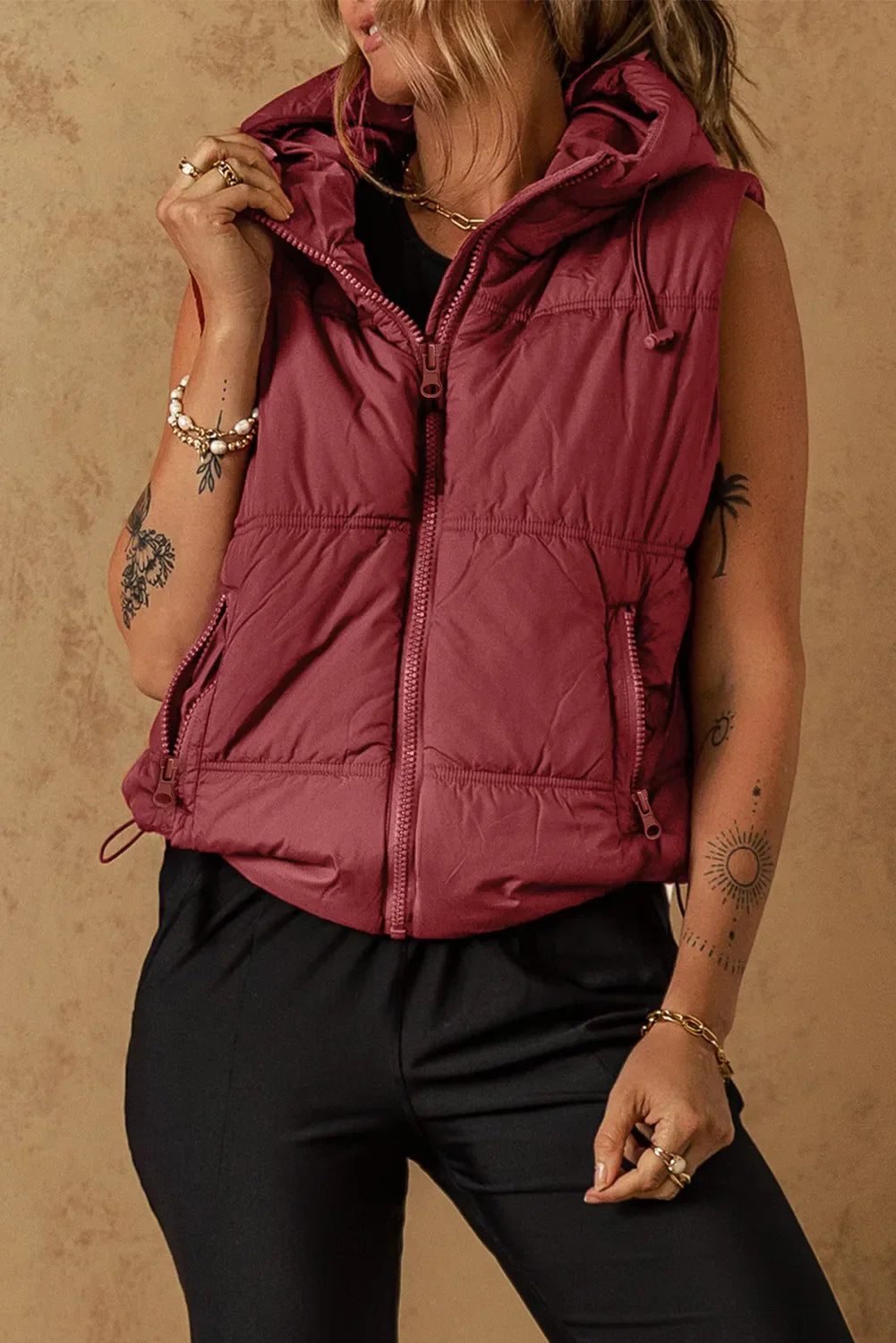 Melanie | Vest with drawstring and zip