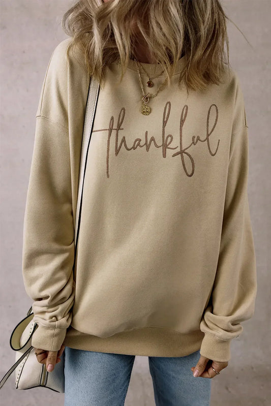 Frida | THANKFUL crew neck long sleeve sweatshirt