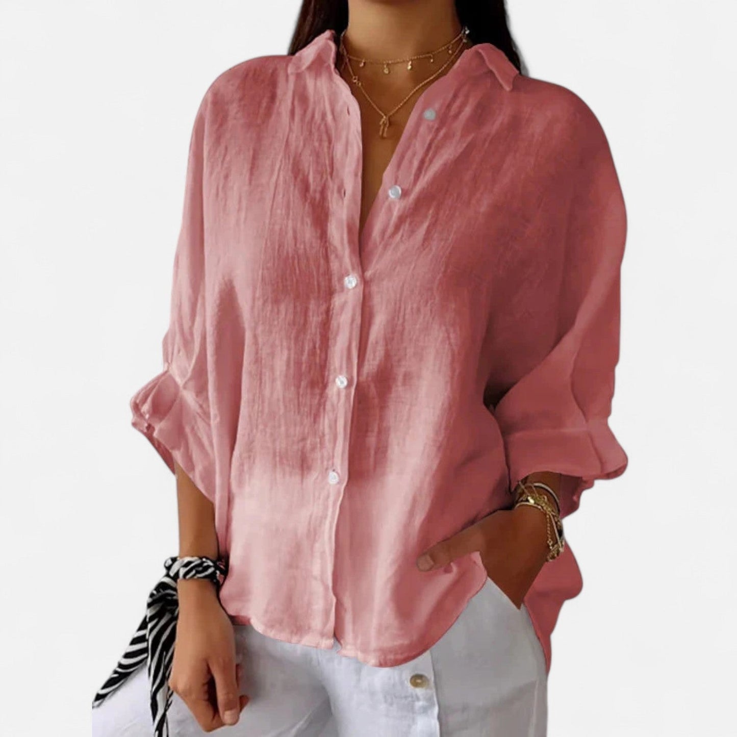 Malena® | Chemise d'été en lin pour femme Grace without effort, elegance respirante
