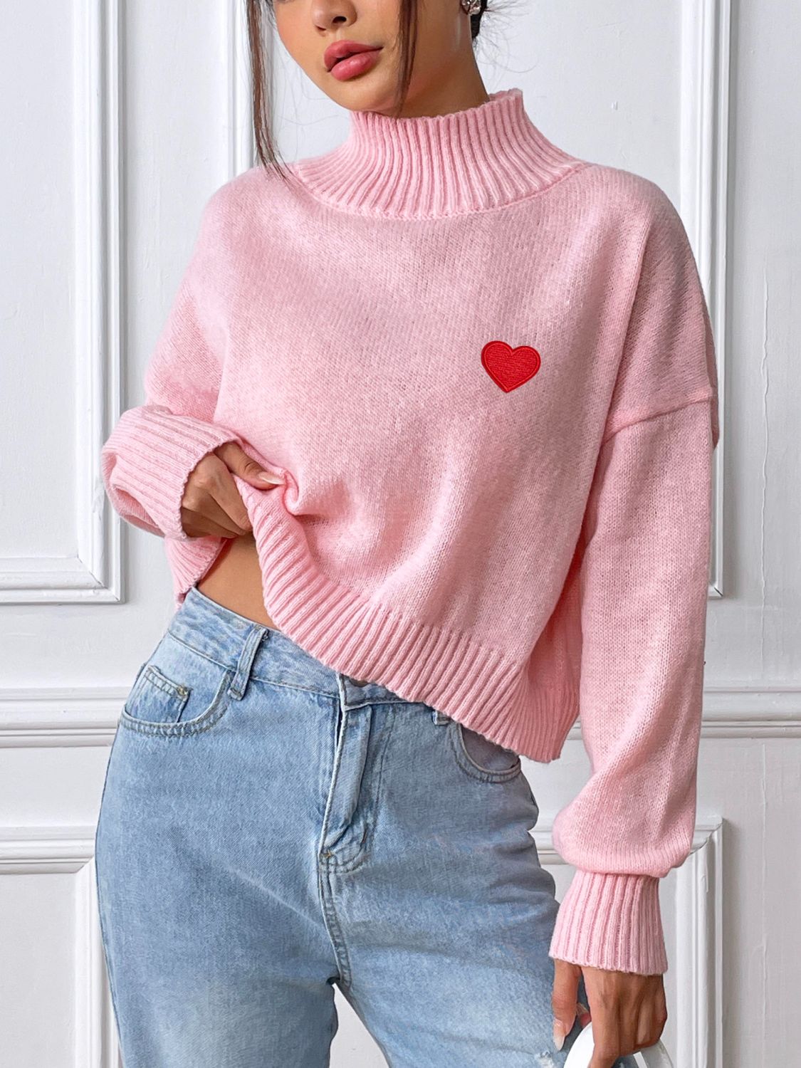 Alessa | Heart turtleneck with long sleeves