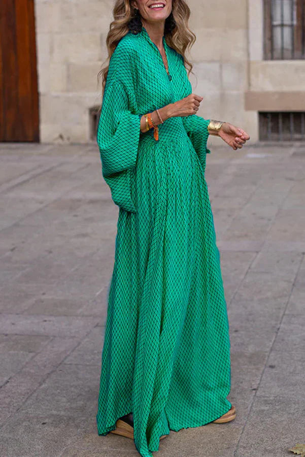 Mercedes® | Women's geometric long-sleeved dress