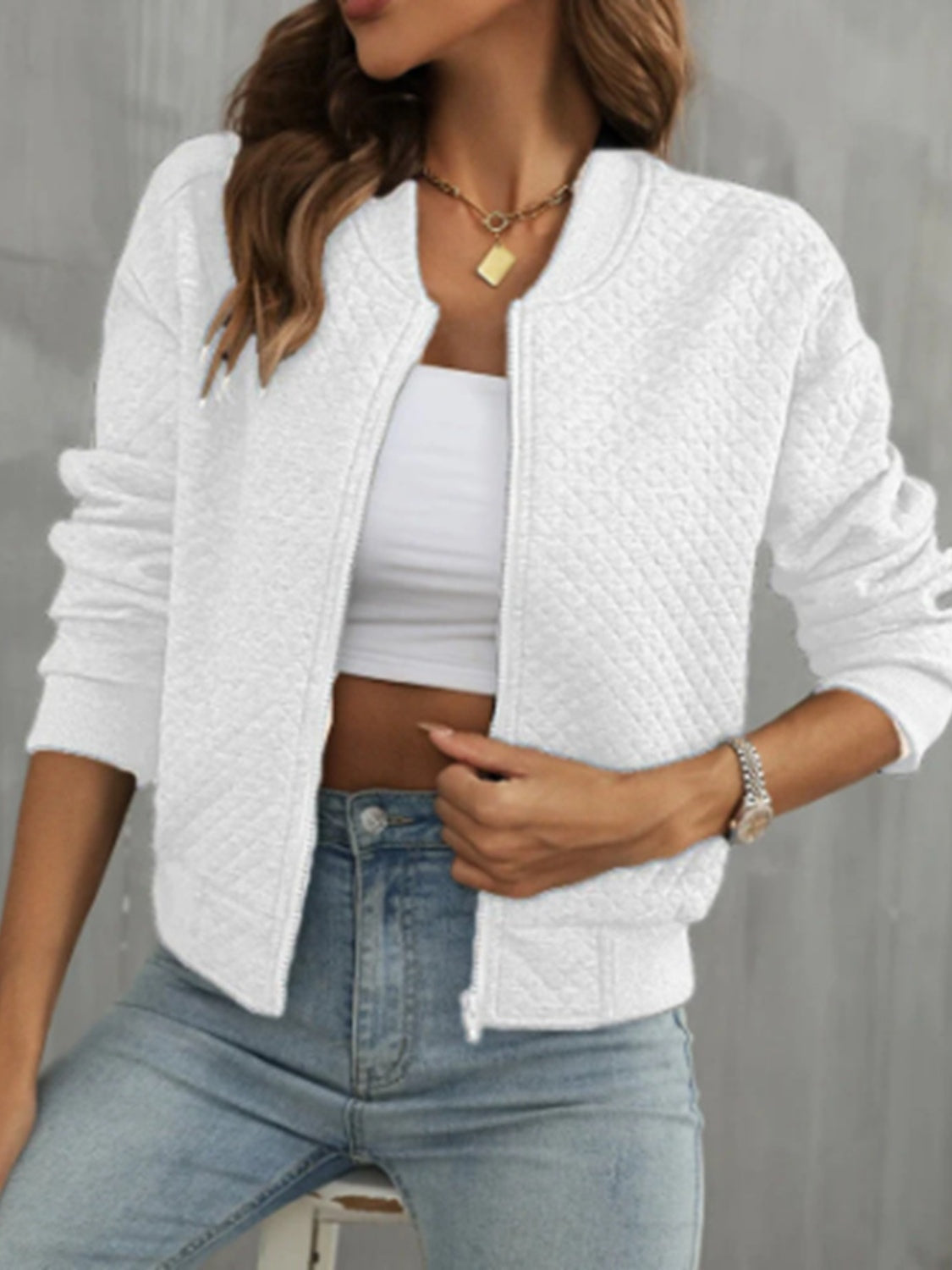 Ines | Long sleeve jacket with zip