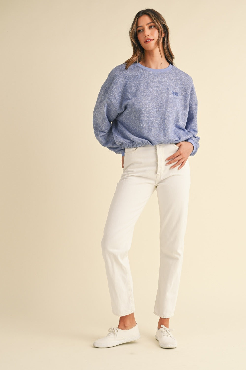 Lorena | Mable crew neck sweatshirt with letter embroidery