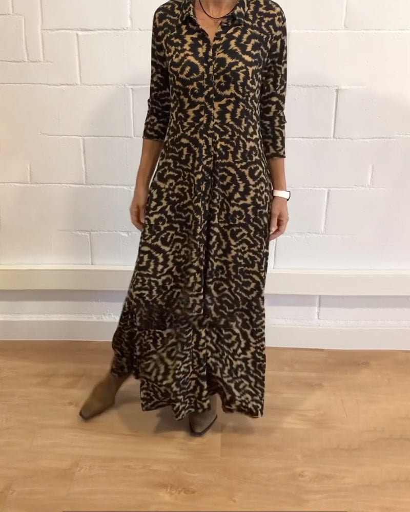 Claudia | Elegant maxi dress with long sleeves