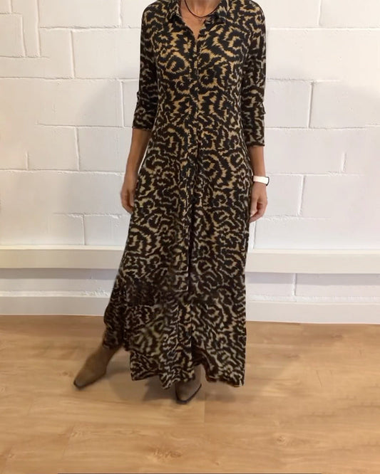 Claudia | Elegant maxi dress with long sleeves
