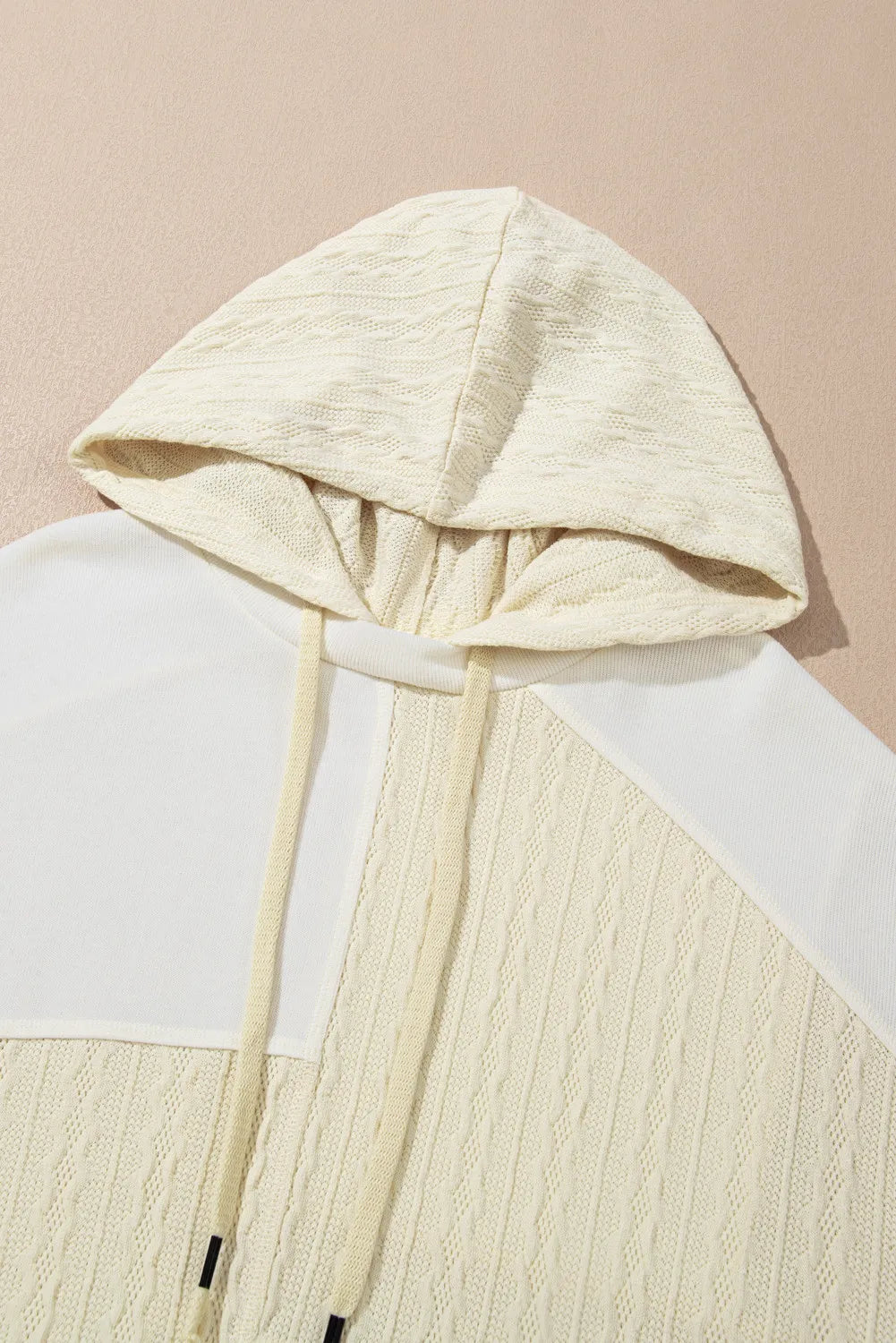 Beatriz | Oversized long sleeve drawstring color block hoodie