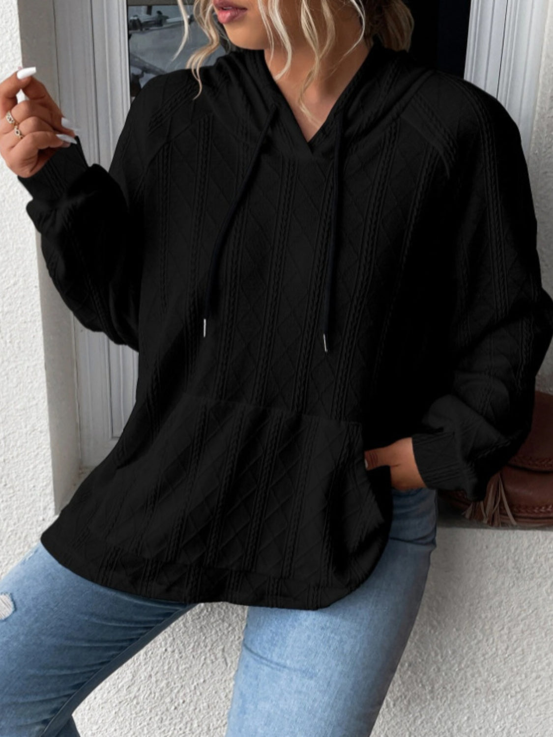 Miriam | Full size long sleeve drawstring hoodie