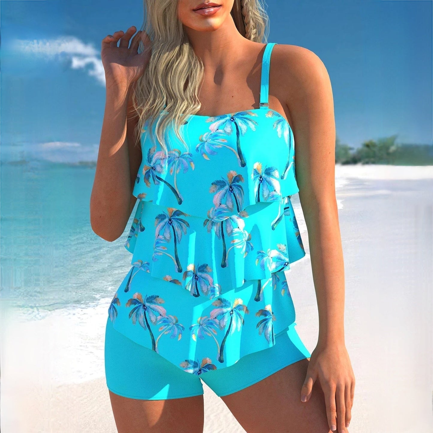 Dominique® | Stylish Blue Tankini