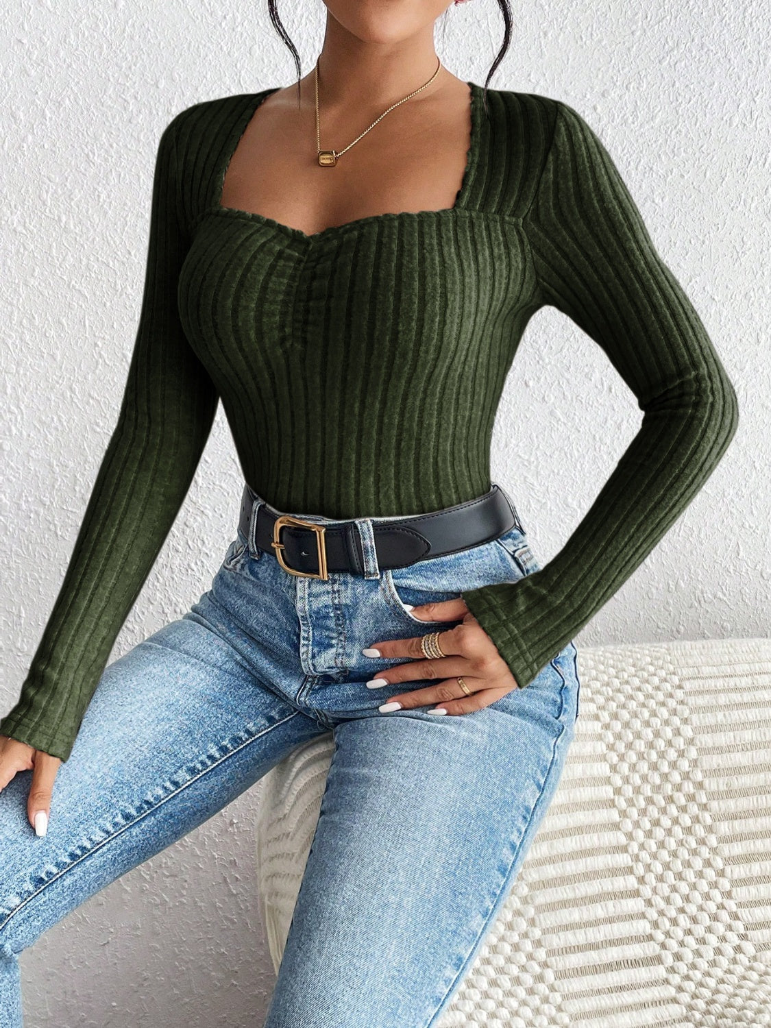 Lotte | Ribbed long sleeve t-shirt