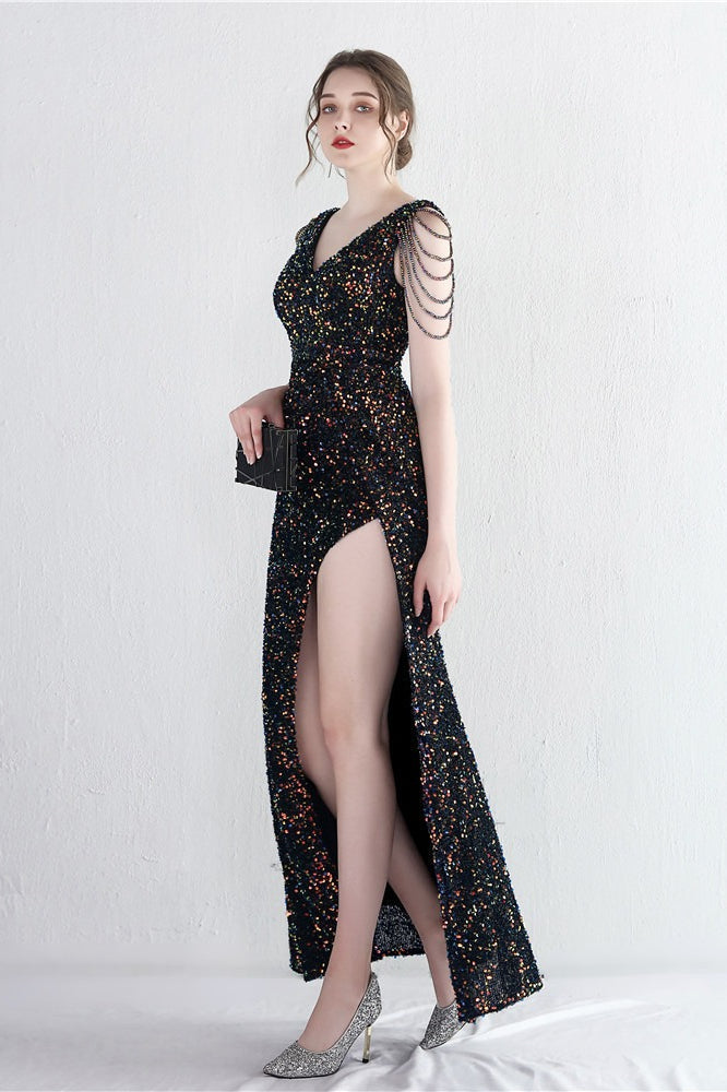 Statement Bead Mermaid Gown Formal Dress