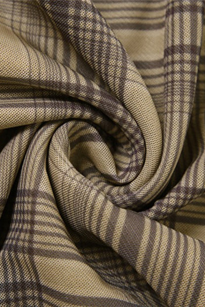 Plaid High Waist Bodycon Skirt