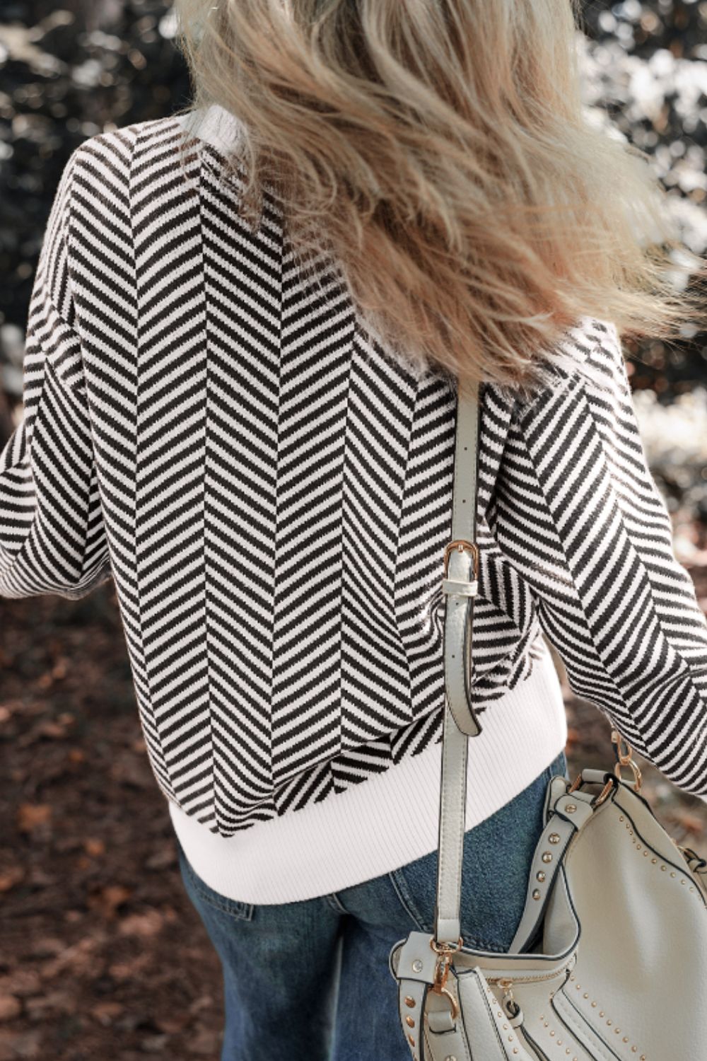 Silvia | Striped long-sleeved sweater with a crew neck