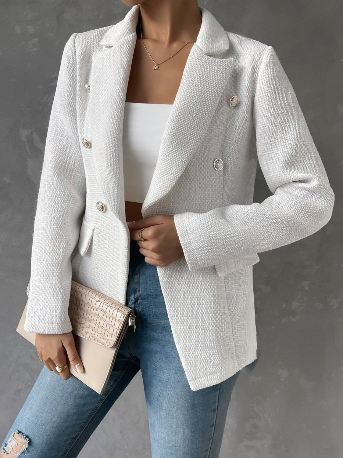 Gabriele | Long sleeve blazer with lapel collar and pockets