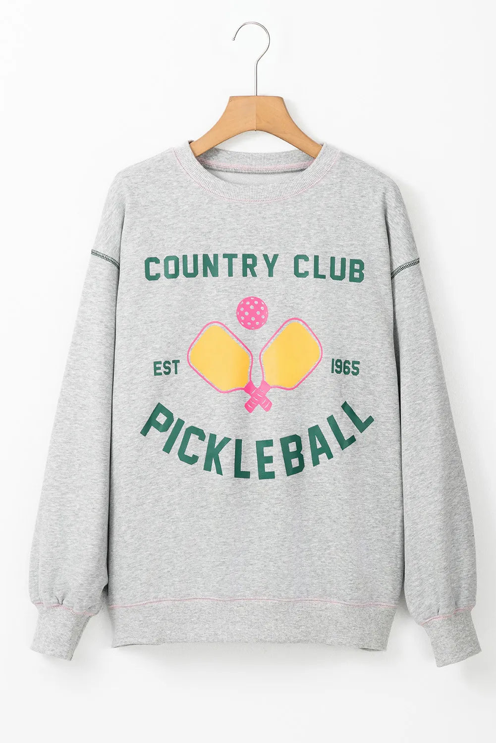 Consuelo | Pickleball sweatshirt with a crew neck and dropped shoulders