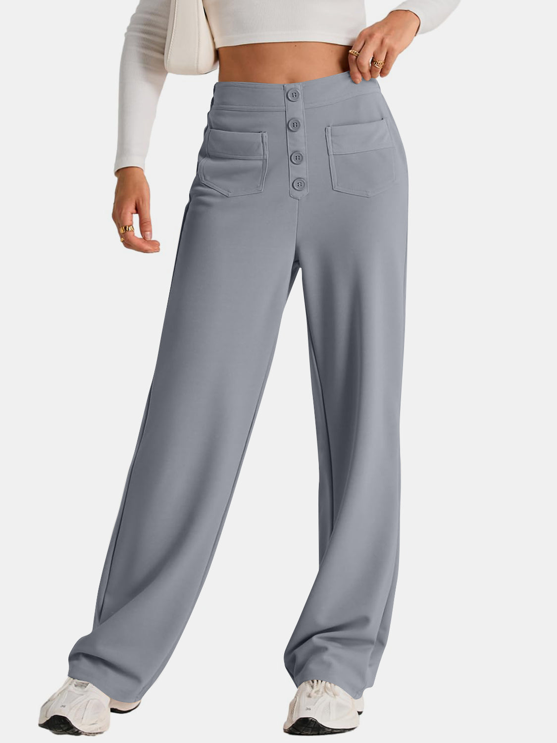 Aurora | Wide-leg, high-waisted trousers