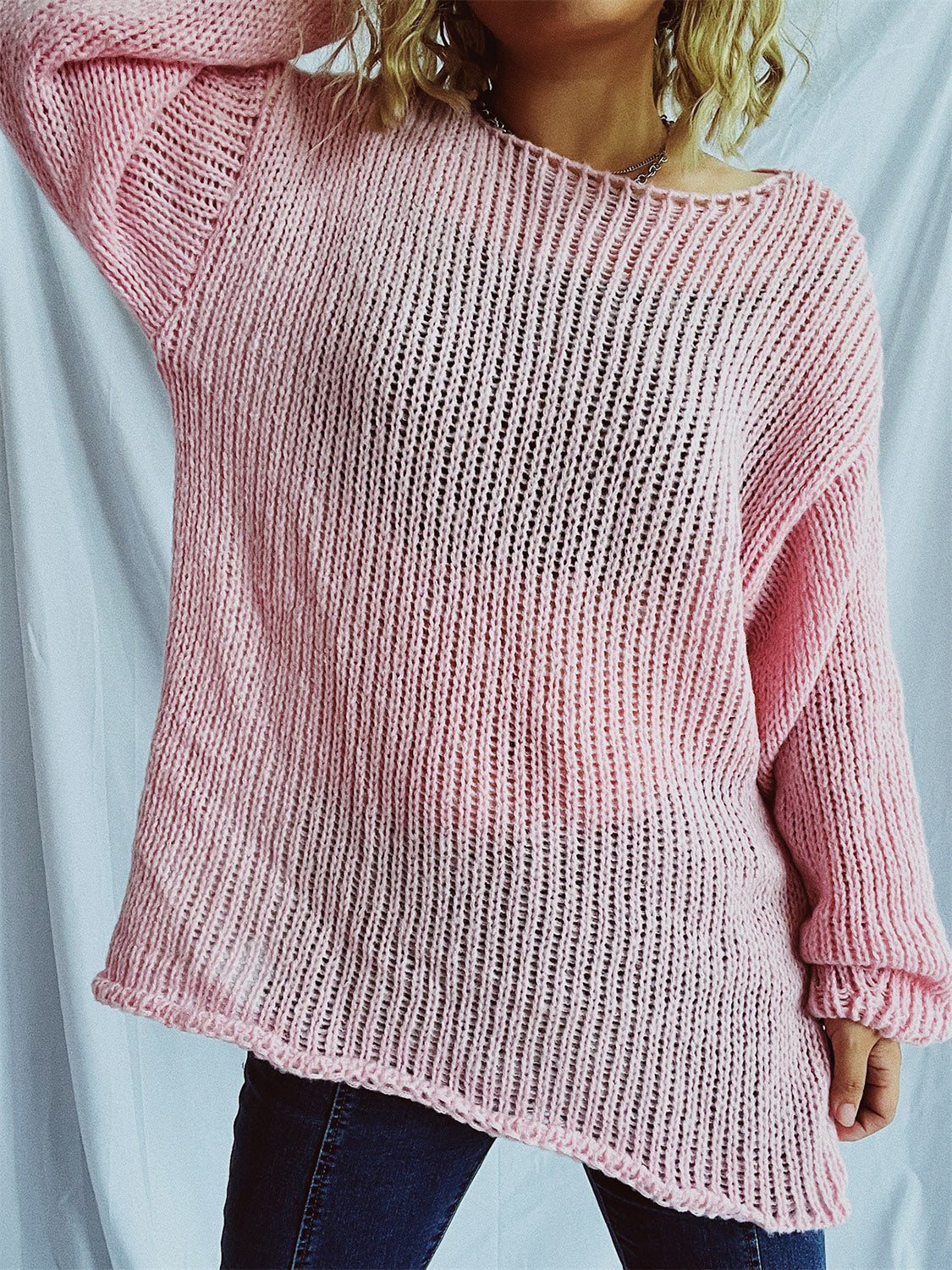 Bernadette | Sweater with a boat neckline and dropped shoulders