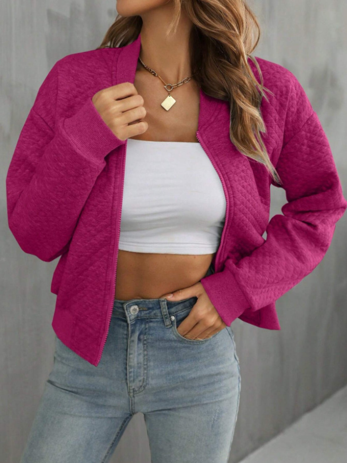 Ines | Long sleeve jacket with zip