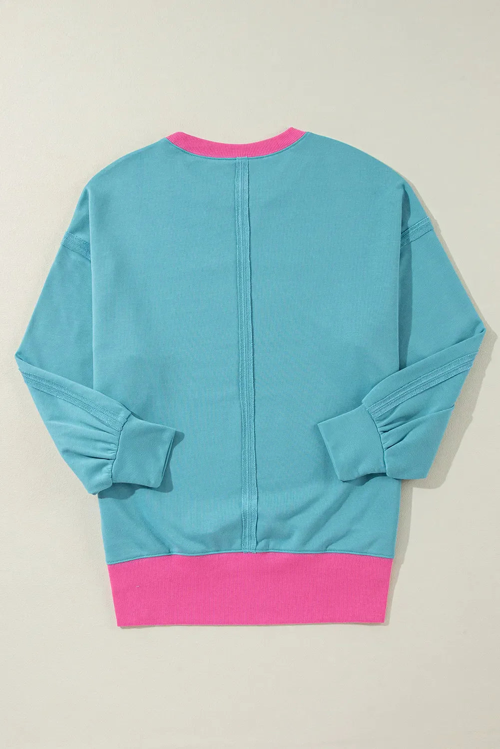 Tamara | Contrasting long-sleeved sweatshirt with a crew neck and dropped shoulders