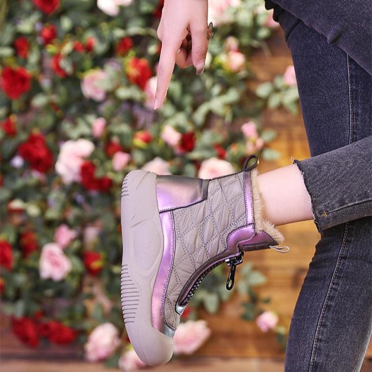 Hermione | Alizée fleece high boots with zip (New Collection)