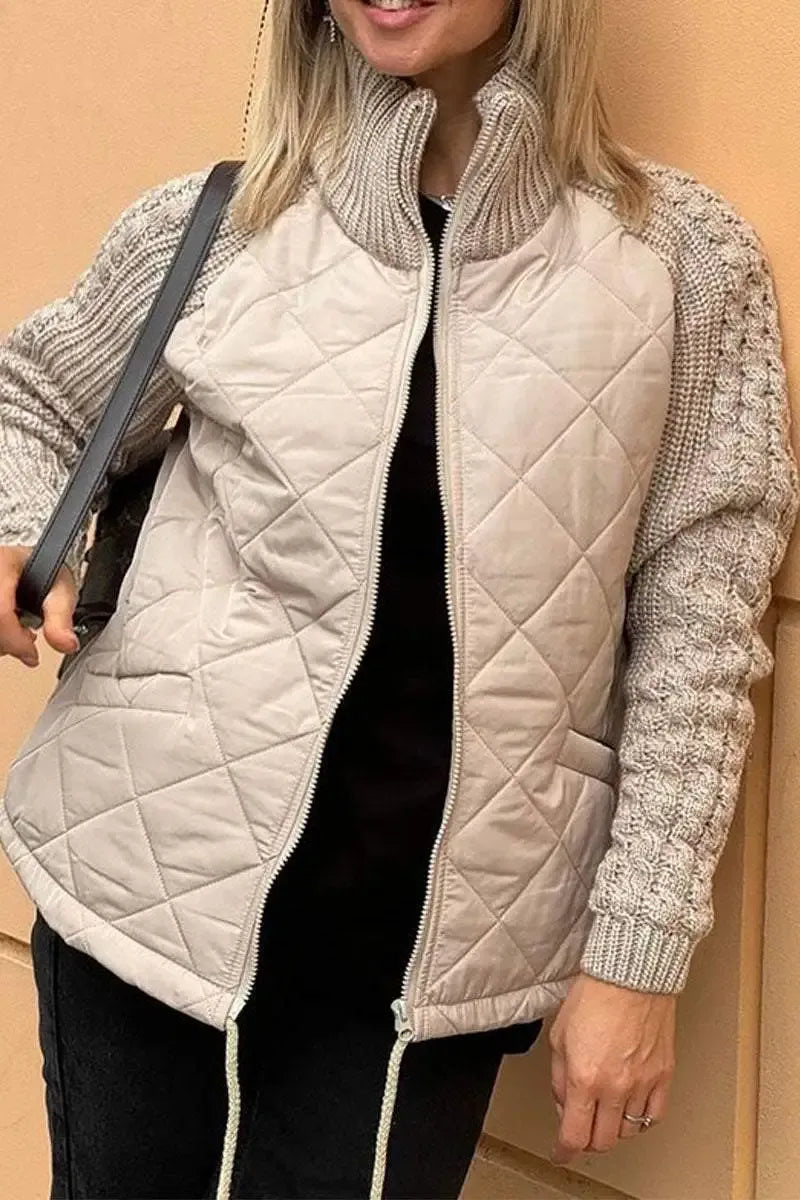 Ilona | Quilted knit hybrid jacket