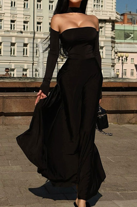 Halter Neck Ball Gown Formal Dress