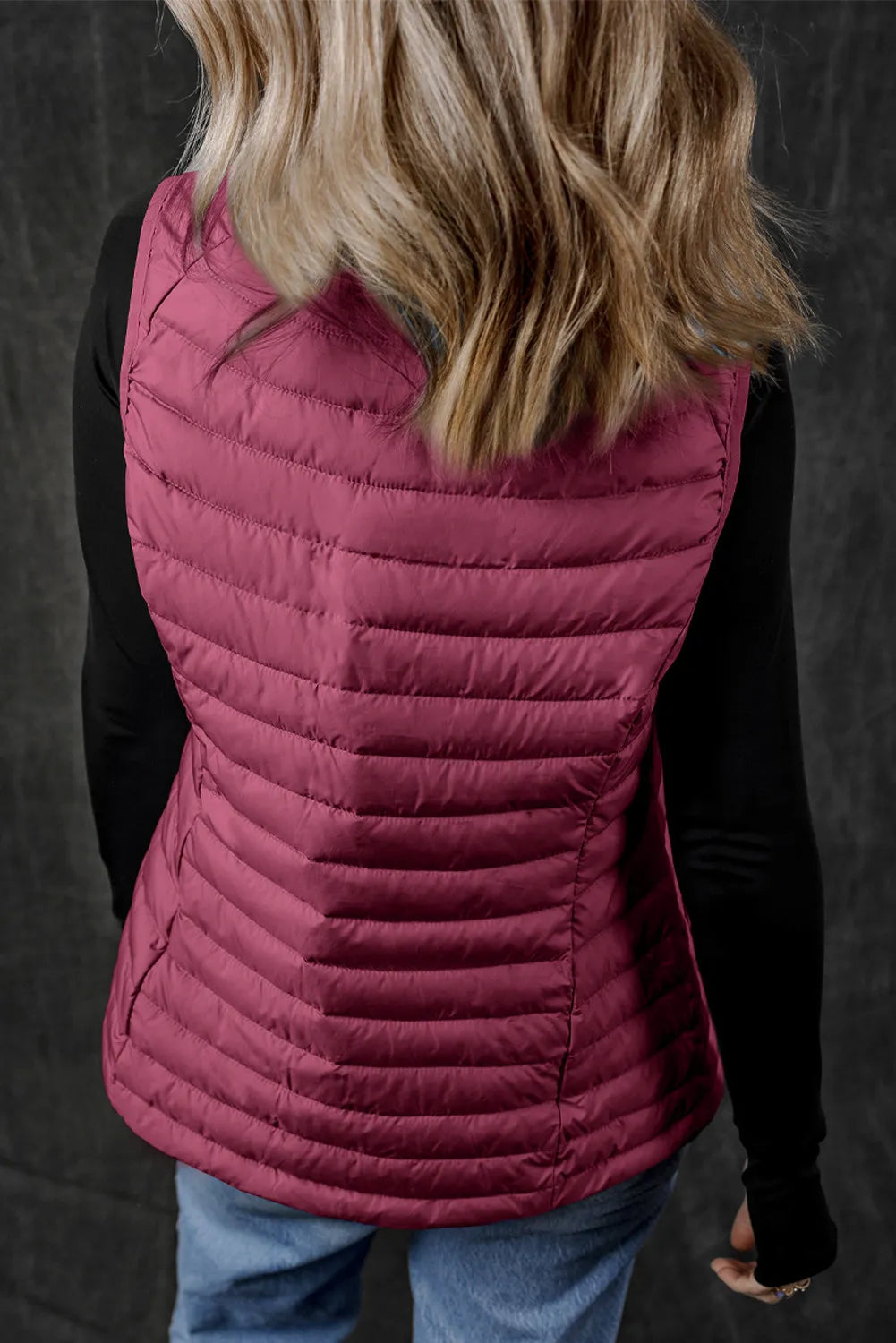 Silvia | Vest coat with zip and pockets