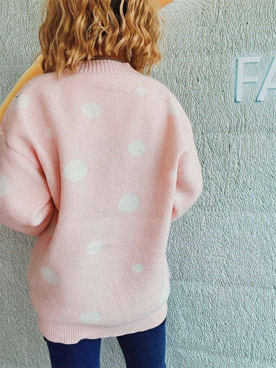 Tamara | Polka dot cardigan with buttons