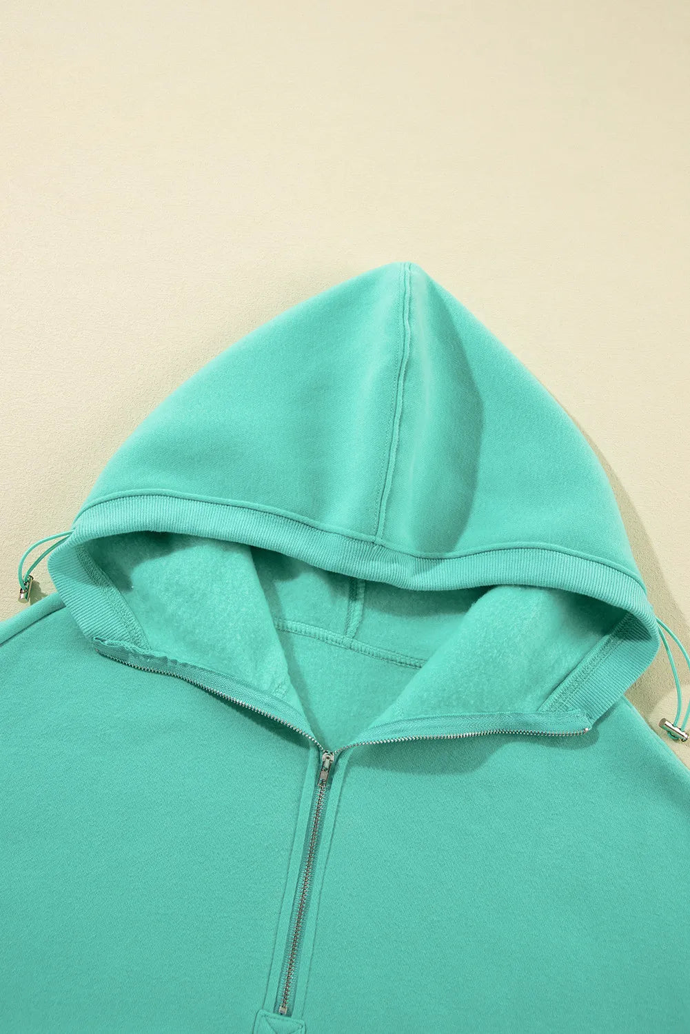 Adelheid | Long sleeve half zip hoodie with pockets