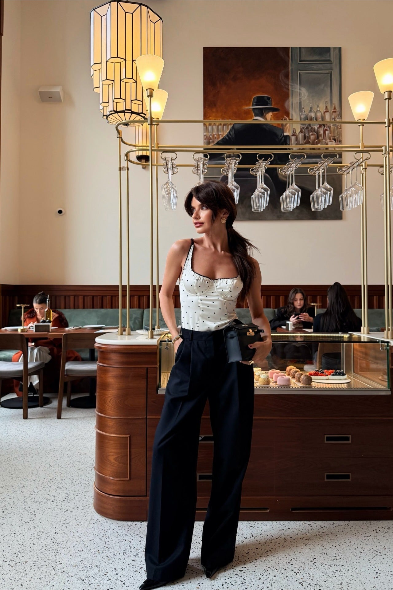 Fashion Sexy Polka Dot Cami Versatile Tank Top