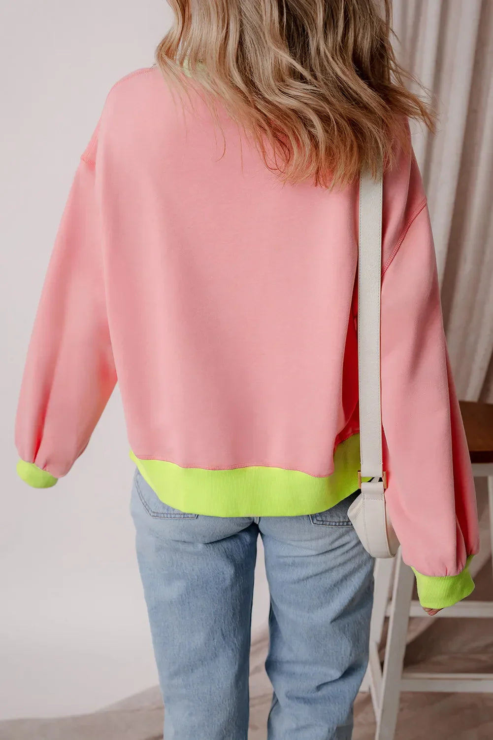 Ana | Long sleeve crew neck sweatshirt with letter graphic