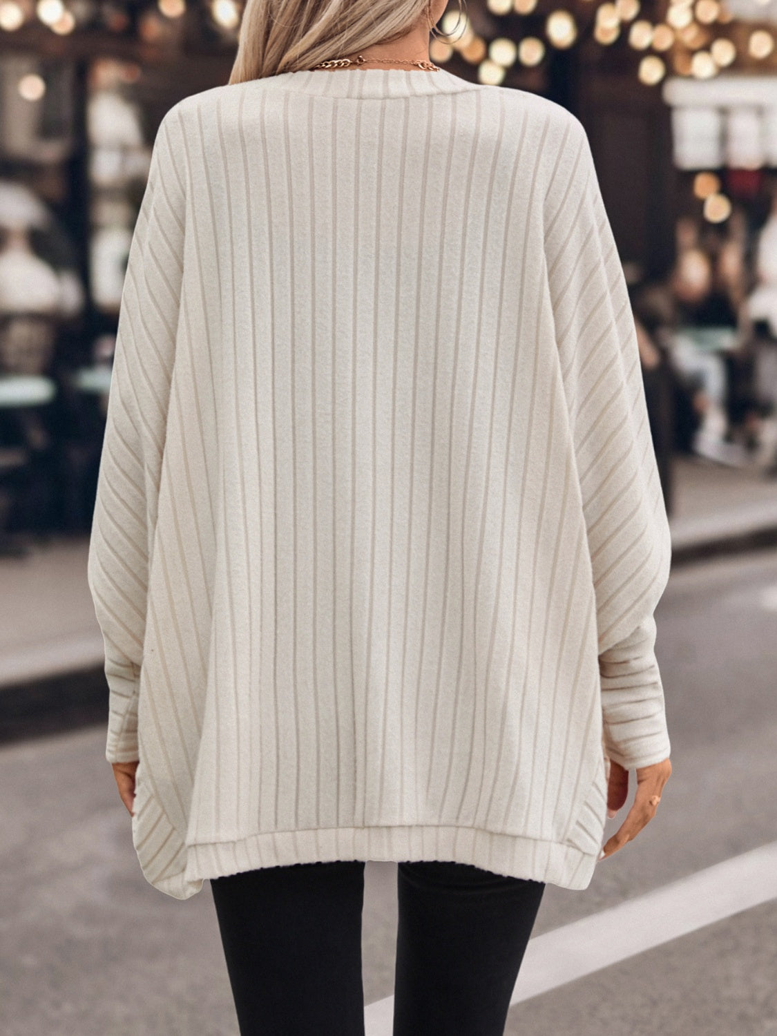 Claudine | Open front cardigan with batwing sleeves