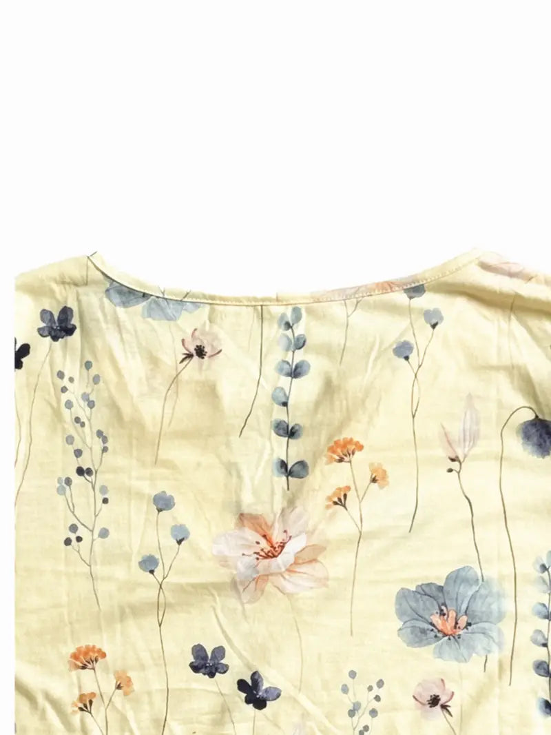 Morgan® | Floral Print Top With Buttons And Flared Sleeves