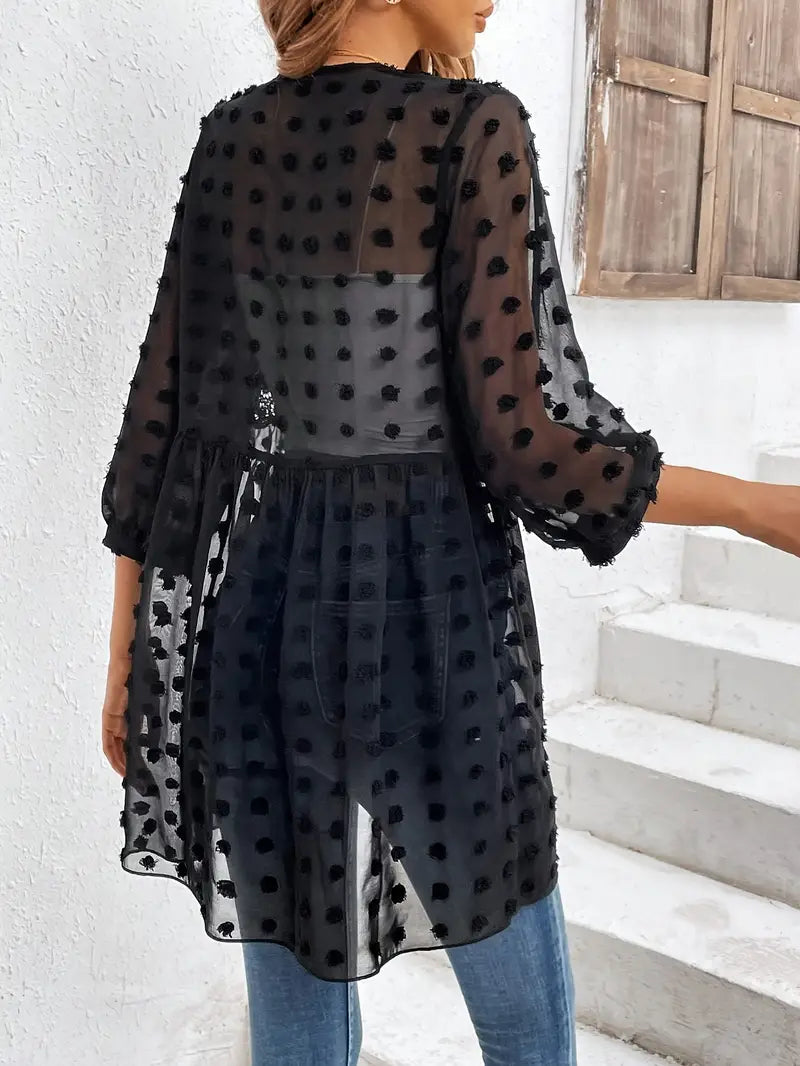 Muriel® | Elegant Long Sleeve Lace Top