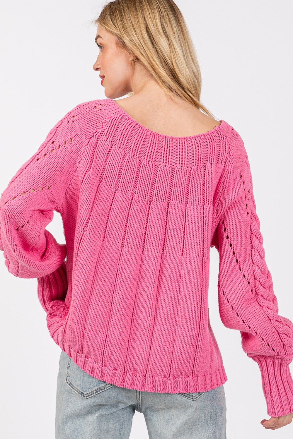 Mariana | Long-sleeved cable knit sweater